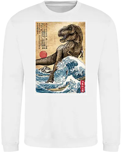 T-Rex in Japan woodblock