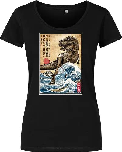 T-Rex in Japan woodblock