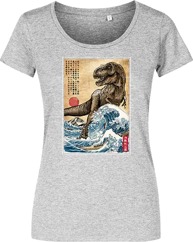T-Rex in Japan woodblock