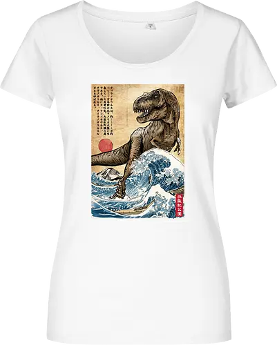 T-Rex in Japan woodblock