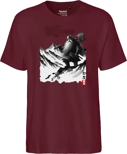 The dwarf's journey - dwarf, zwerg, Fellowship, ring, sumi-e - Fairtrade T-Shirt
