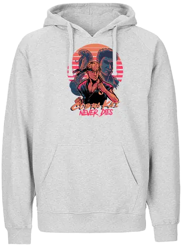 Never Dies - cobra, kai, karate, retro, 80s - Fairtrade Hoodie