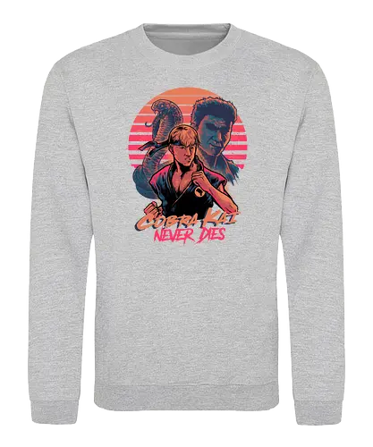 Never Dies - cobra, kai, karate, retro, 80s - Sweatshirt