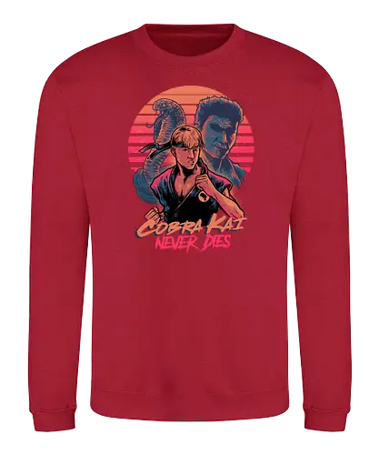 Never Dies - cobra, kai, karate, retro, 80s - Sweatshirt