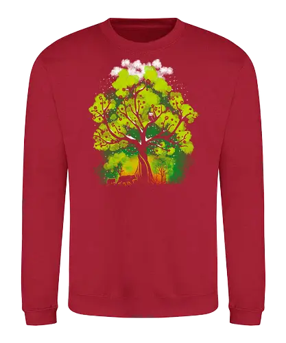 Seasons of Sunshine - nature, tree, bär, owl, eule, br - Sweatshirt