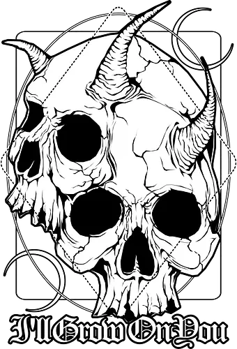 I'll Grow On You - Skull, Horns, Goth