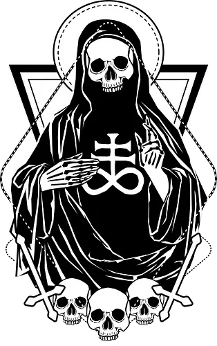 St. Grim - Saint, Skull, Goth, Dth