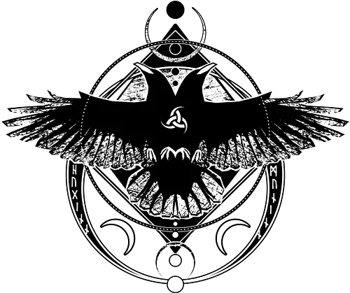 Huginn and Muninn - Crow, Goth, Halfmoon