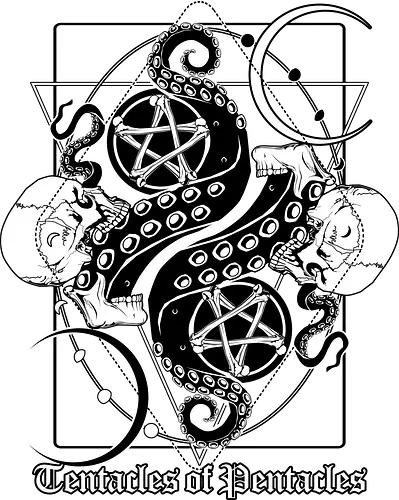 Tentacles of Pentacles - Pentagram, Skull, Goth