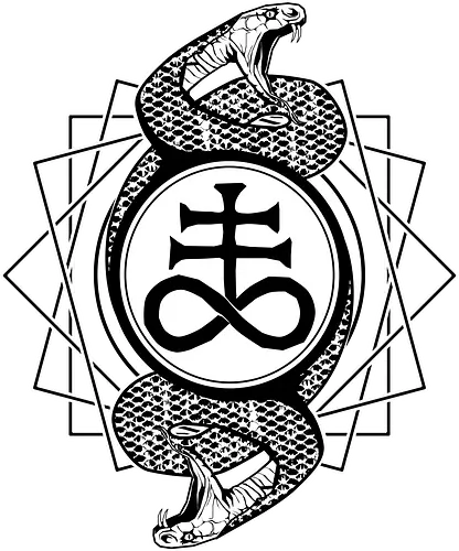 Leviathan cross with serpents - Devil, Symbol