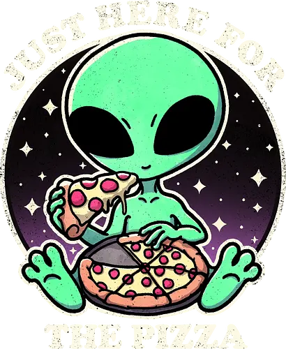 Space Slice - space, weltraum, alien, pizza