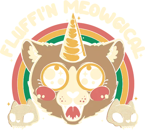 Fluffin Meowgical - cat, katze, unicat, unicorn, einhorn, magic