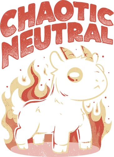 Chaotic Neutral - Goat, 666, Fire, Hell