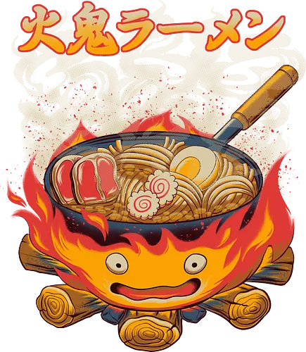 Fire Demon Ramen - fire, ramen, anime