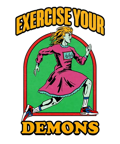 Exercise your demons - halloween, costumes, pumpkin, party, woman, humor, exercise, demon, funny, trick or trt