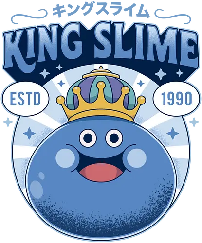 King Slime Vintage - Quest, slime, king slime, monsters, golem, game, gaming, gamer, video games, rpg, jrpg, echoes of an elusive age, kawaii, Quest xi, erdr