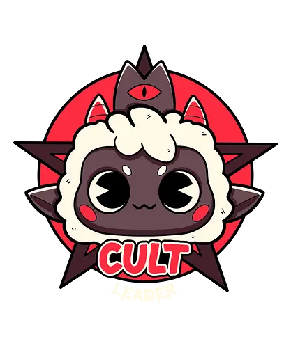 Cult Leader - Lamb, Game, Gamer, Indie Game, Cute, Cartoon