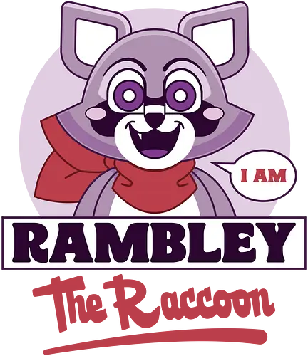 Rambley The Raccoon Vintage - indigo park, rambley the raccoon, mascot, cute, kawaii, horror, terror, survival, game, video games, gaming, gamer, lloyd lion, mollie macaw, finley s serpent