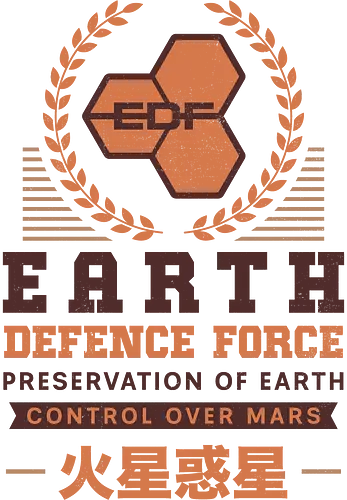 Earth Defence Force Crest - red faction guerrilla, edf, mars, darius mason, revolutionary, destruction, alec mason, ultor corporation, marauders, saints row, video game, gaming, gamer, armageddon, rth defence force