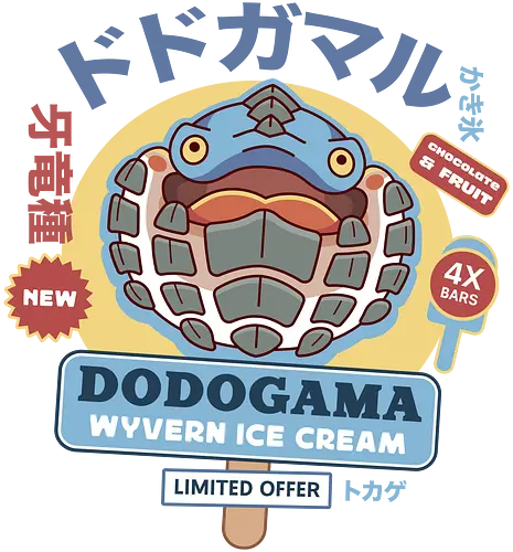 wyvern Ice Cream - game, gamer, gaming, video games, iceborne, palico, felyne, pukei pukei, hunting, hunting world, , hunting rise, hunting wilds, wyvern