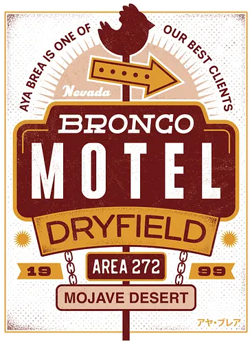 Dryfield Motel Emblem - parasite, eve, dryfield, golem 9, pierce carradine, kyle madigan, mitochondria eve, motel, survival horror, video game, gaming, gamer, aya br