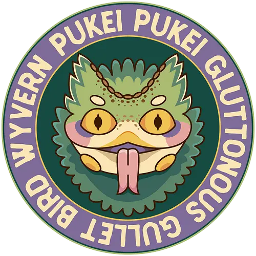 Pukei Pukei Emblem - game, gamer, gaming, video games, iceborne, palico, felyne, , hunting, hunting world, hunting rise, hunting wilds, wyvern