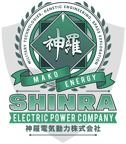 Shinra Electric Emblem - Cloud, Final 7, Final vii rebirth, Gaming lockhart, Villain, barret wallace, avalanche, midgar, Final xiv, ff14, video game, shinra, gaming, Kupo, Kweh Shinra Electric Emblem - Cloud, Final 7, Final vii rebirth, Gaming lockhart, Villain, barret wallace, avalanche, midgar, Final xiv, ff14, video game, shinra, gaming, Kupo, Kweh