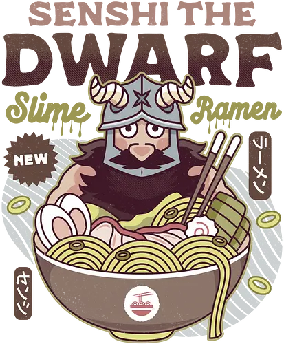 Dwarf Chef Slime Ramen - Delicious, Meshi, walking mushroom, marcille donato, falin touden, laios touden, senshi of izganda, chilchuck tims, fantasy, medieval, anime, manga, cooking, TV, dwarf, 