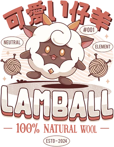 Lamball Wool Emblem - pal world, lamb, game, gaming, video game, gamer, survival, crafting, farming, monsters, adventure, sheep, lamball, wool, , Pal