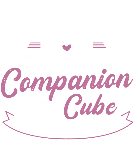 Companion Cube Crest - portal, companion cube, portal 2, portal revolution, aperture laboratories, aperture science, half life, the cake is a lie, potato, glados, black mesa, gaming, video games, gamer, chell, 