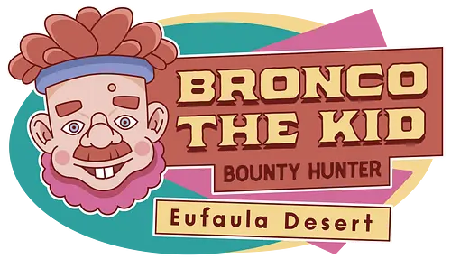 Bronco The Kid Emblem - my time, at sandrock, my time at portia, indie game, gaming, gamer, video games, fang, farming simulator, rpg, adventure, harvest, sand, wild yakmel, pen, hazardous ruins