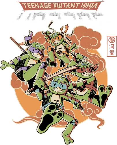 Ninja Kappas - ninja, turtle, kappa, yokai, comic