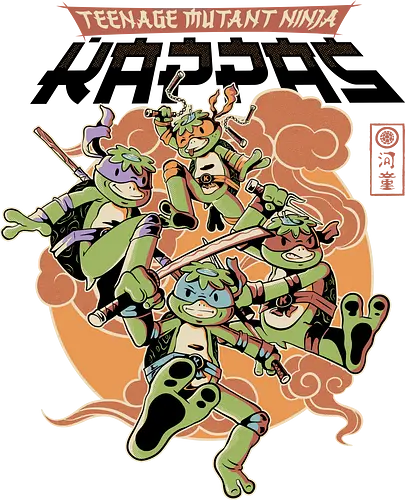 Ninja Kappas - ninja, turtle, kappa, yokai, comic