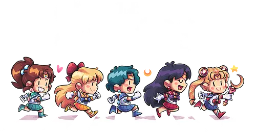 The Sailors - sailor, moon, mond, anime, manga, magical girl