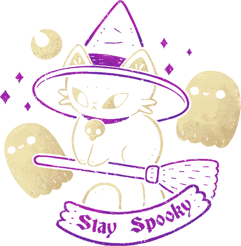 Stay Spooky - cat, katze, witch, witchcraft, spooky