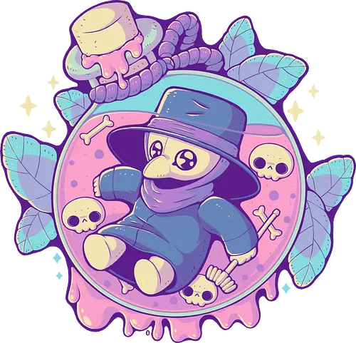 Cute Plague Doctor in Jar - plague doctor, plague, pestdoktor, potion, witchcraft