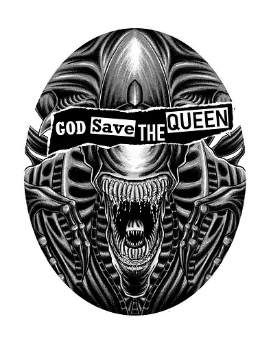 God Save the Queen - Sexpistol, Xenomorph, Alien, Queen