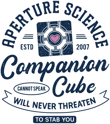 Cube Grunge Crest - the cake is a lie, potato, gaming, video games, gamer, chell, revolution, black, mesa, companion Cube Grunge Crest - the cake is a lie, potato, gaming, video games, gamer, chell, revolution, black, mesa, companion