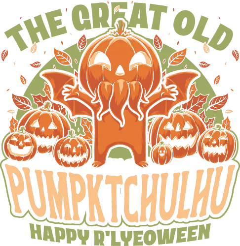 Pumpkin Cthulhu Halloween - cthulhu, monster, god, lovecraft, lovecraftian, halloween, autumn, fall, fall season, spooky, creepy, cute, pumpkin, horror