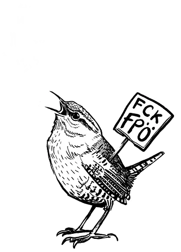 Anti-FPÖ-Zaunkönig - alle hassen nazis, zaunkönig, fck fpö, nofpö