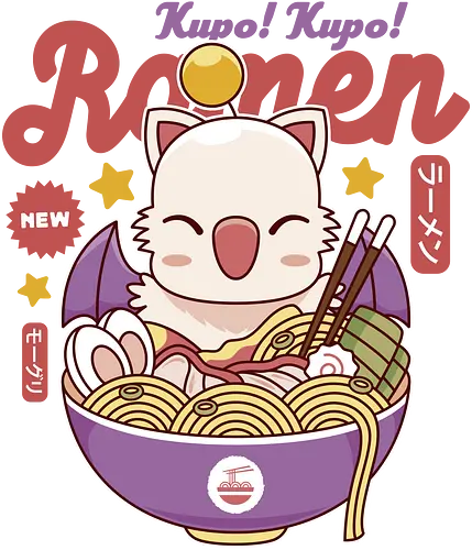 Kupo Kupo Ramen - final, fantasy, Cloud, Villain, cactilio, tomberi, tonberry, Cactus, Kweh, ramen, Kupo, mog, kupo, noodles, Japanese food, video game, gaming, gamer