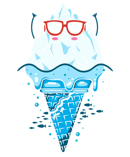 Lustige Eisbergcreme - lustig, Eisberg, Eis, Sommer, lustig, cool, lm2kone, Geek, Meer, Ozean, Popart, Natur