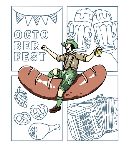 Octoberfest  - octoberfest, drink, beer, festival, lederhosen, pretzel, party, sausage, accordion