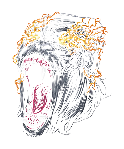 Angry Gorilla Tattoo - aesthetic, aggressive, angry, gorilla, tattoo, animal, ape, beast, black, gorilla, bodybuilding, chimp, cool, danger, gift, face, warrior, gorillas, head, kawaii, majestic, monkey, monster, power, scary, spiritual, wild, illustronii