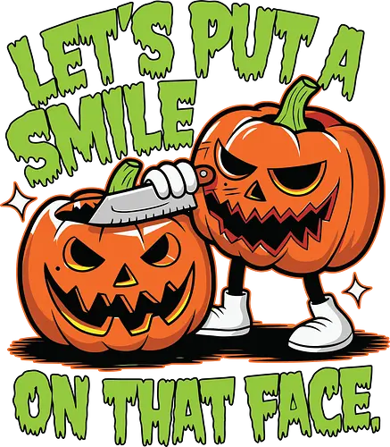 Let's put a smile on that face - halloween, pumpkins, carving, humor, spooky, playful, mischievous, grin