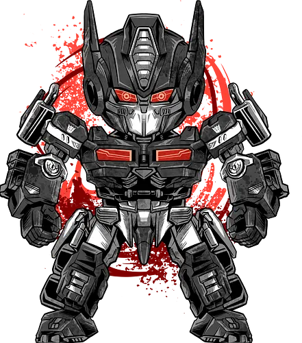 chibi nemesis - robot, transformation, mechanics, nemesis, prime, chibi, cool, darkness, villain, superhero