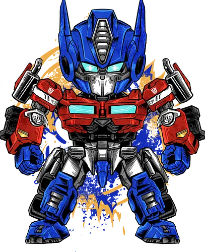 chibi optimus - robot, transformation, mechanics, nemesis, prime, chibi, cool, darkness, villain, superhero