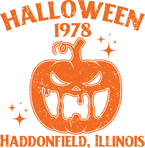 Halloween 1978 - pumpkin, halloween, vintage, horror, graphic, spooky, 1978, haddonfield, illinois, design