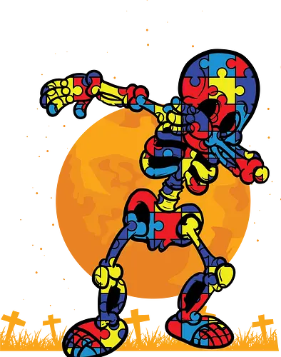 Skull Puzzle - puzzle, moon, colorful, dance, graveyard, silhouette, night, vibrant, halloween