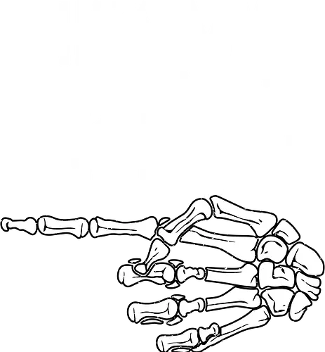 He's My Treat - halloween, skeleton, humor, typography, dark, hand, pointing, costume, graphic, spooky